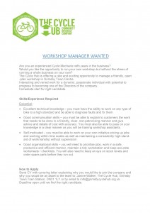 Job Ad Workshop Manager